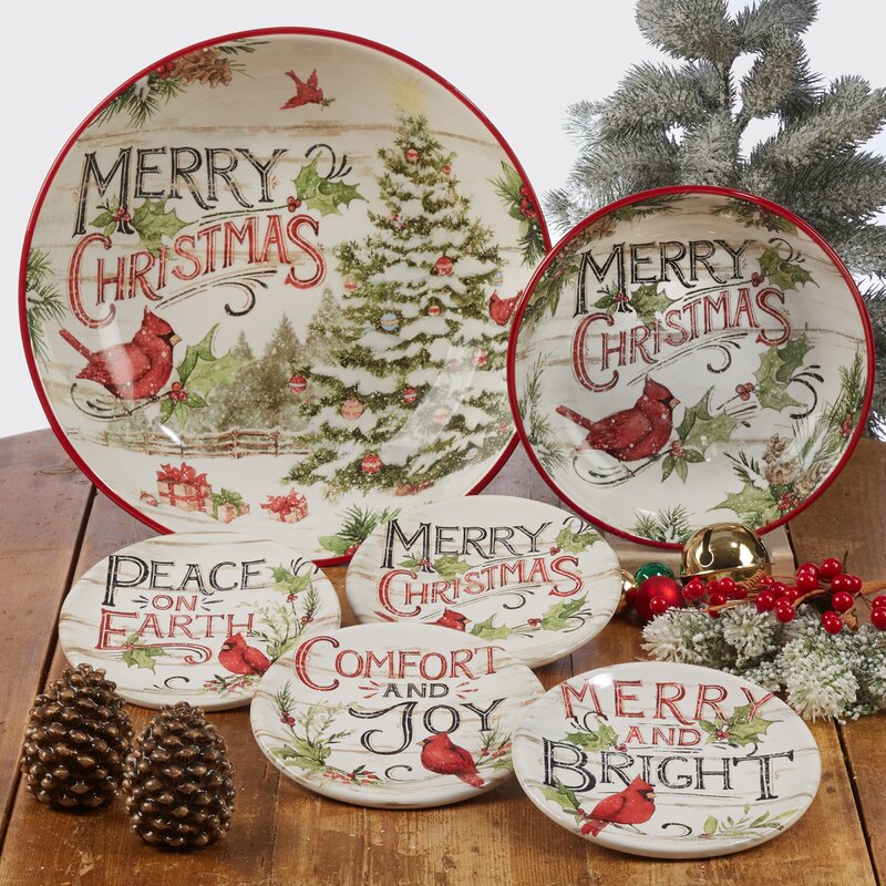 Lori popular Seibert Certified International Holiday Ornaments Canape Dessert Plate 4St